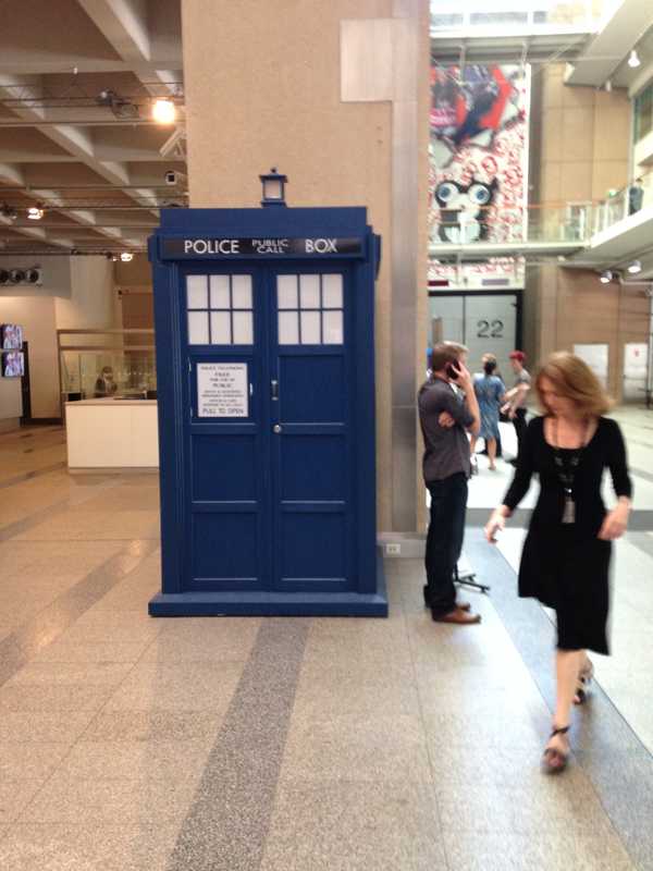 No, not in this Tardis - seen in ABC lobby and photographed to impress my 10 y.o. daughter 'Dr Who' fan.